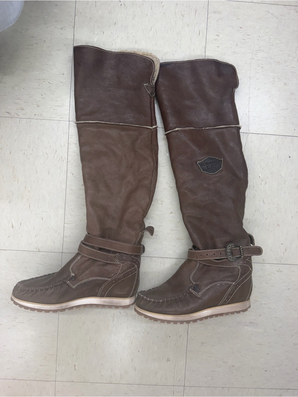 El Vaquero over the knee boots brown leather